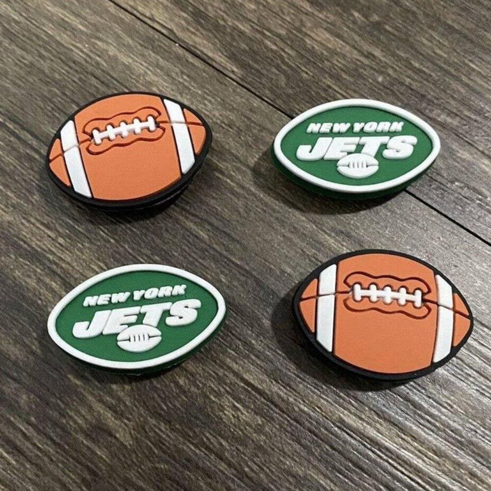 NEW YORK JETS SET OF 4 SHOE CHARMS FOR CROCS